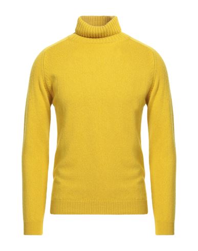Boglioli Man Turtleneck Mustard Size Xxl Cashmere In Yellow