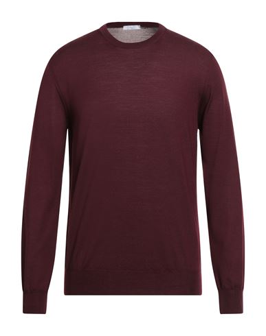 Boglioli Man Sweater Burgundy Size L Virgin Wool In Burgundy