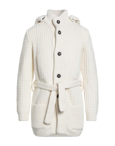 Tagliatore Man Cardigan Off White Size 40 Wool, Polyamide In White