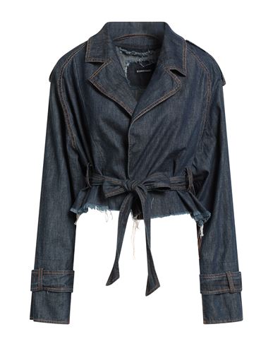 Su San Ne Bo M Mer Woman Denim Outerwear Blue Size 10 Cotton In Gray