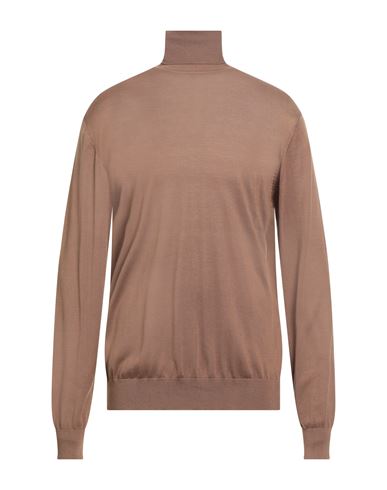 Outfit Out/fit Man Turtleneck Tan Size 3xl Tencel, Silk, Cotton In Brown