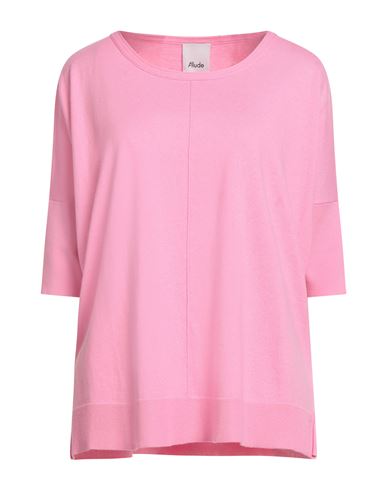 Allude Woman Sweater Pink Size S Cotton, Silk, Cashmere In Pink