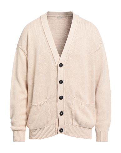 Massimo Alba Man Cardigan Camel Size L Cotton, Linen In Neutral