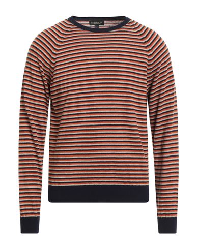 Jeckerson Man Sweater Orange Size M Virgin Wool In Multi