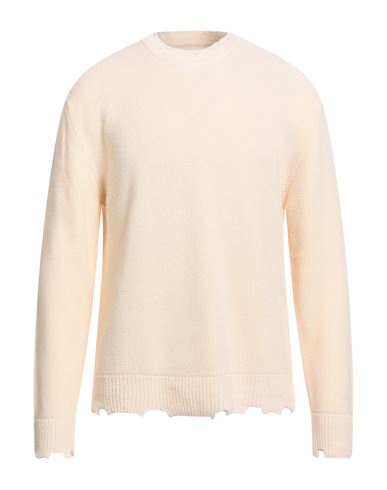 Laneus Man Sweater Ivory Size 40 Virgin Wool In Neutral
