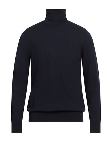 Theland Man Turtleneck Midnight Blue Size 46 Merino Wool In Blue