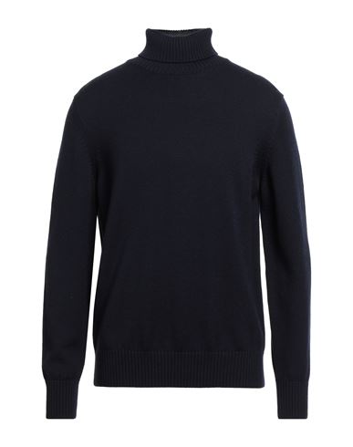 Theland Man Turtleneck Midnight Blue Size 42 Merino Wool In Blue