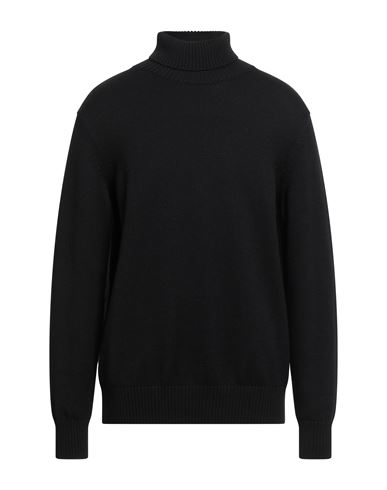 Theland Man Turtleneck Black Size 44 Merino Wool In Black