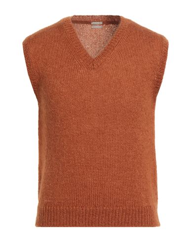 Massimo Alba Man Sweater Rust Size Xl Mohair Wool, Silk In Brown