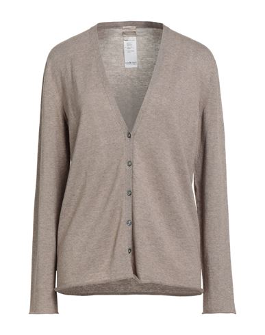 Massimo Alba Woman Cardigan Taupe Size L Cotton, Cashmere