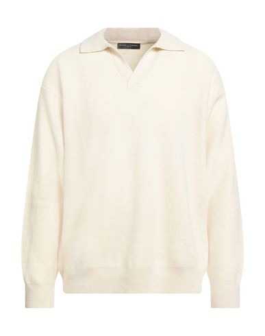 Daniele Fiesoli Man Sweater Cream Size Xl Merino Wool, Cashmere In Neutral