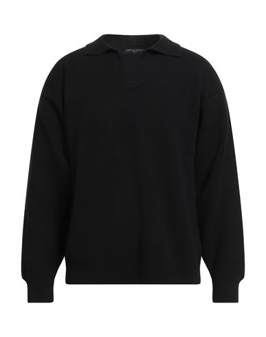 Daniele Fiesoli Man Sweater Black Size L Merino Wool, Cashmere In Black