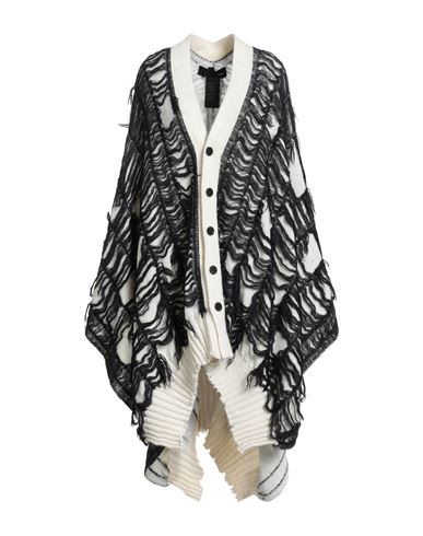Isabel Benenato Woman Cape Ivory Size Onesize Baby Alpaca Wool, Polyamide, Mohair Wool, Wool In Multi