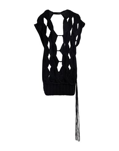 Isabel Benenato Woman Sweater Black Size Onesize Alpaca Wool, Polyamide, Wool In Black