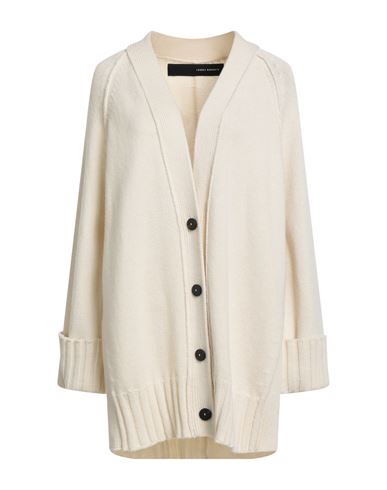 Isabel Benenato Woman Cardigan Cream Size L Cashmere, Wool In Gray