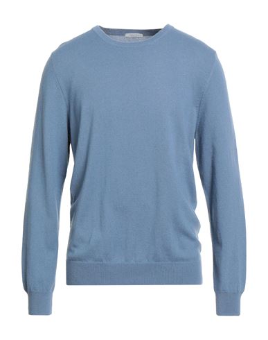 Simon Gray. Man Sweater Slate Blue Size 3xl Cashmere In Blue