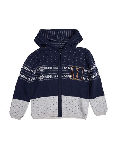 Monnalisa Toddler Boy Cardigan Navy Size 6 Wool, Polyamide, Viscose, Cashmere In Blue