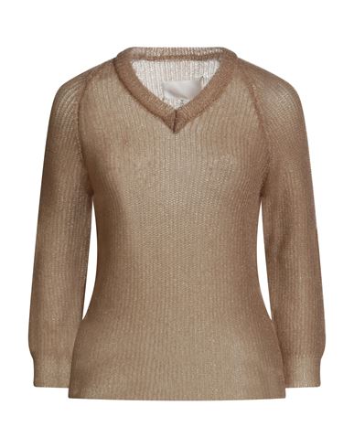 Maison Margiela Woman Sweater Khaki Size S Polyamide In Brown