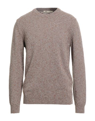 Maurizio Baldassari Man Sweater Khaki Size Xxl Virgin Wool, Cotton, Polyamide In Gray