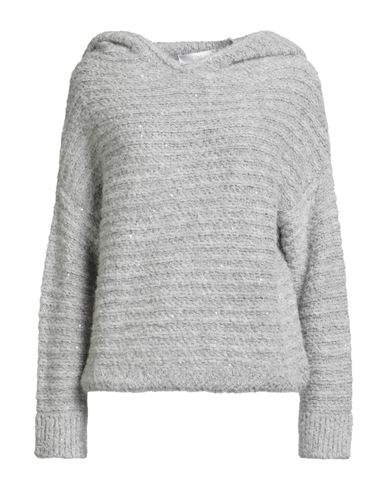 Antonelli Woman Sweater Grey Size L Synthetic Fibers, Alpaca Wool, Wool, Silk, Cashmere
