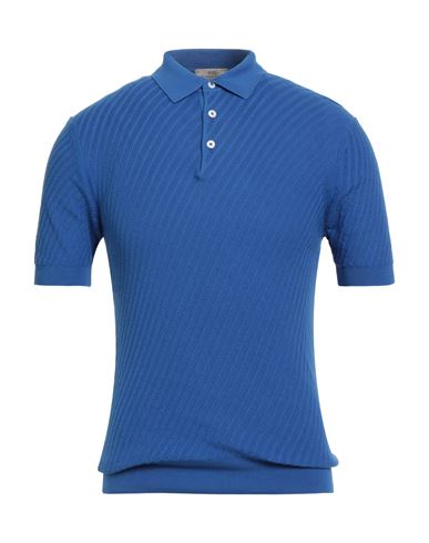 Abkost Man Sweater Bright Blue Size 44 Cotton In Blue