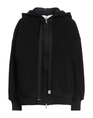 Circus Hotel Woman Cardigan Black Size 10 Metallic Fiber, Polyamide, Viscose, Elastane, Cotton In Black