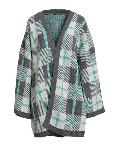 Mateha Woman Cardigan Grey Size S Acrylic, Wool, Viscose, Alpaca Wool In Multi