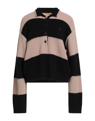 N°21 Woman Sweater Light Brown Size 10 Virgin Wool In Sand