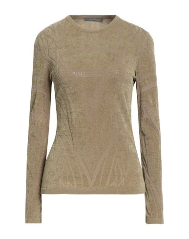 Alberta Ferretti Woman Sweater Khaki Size 4 Viscose, Polyamide In Gray