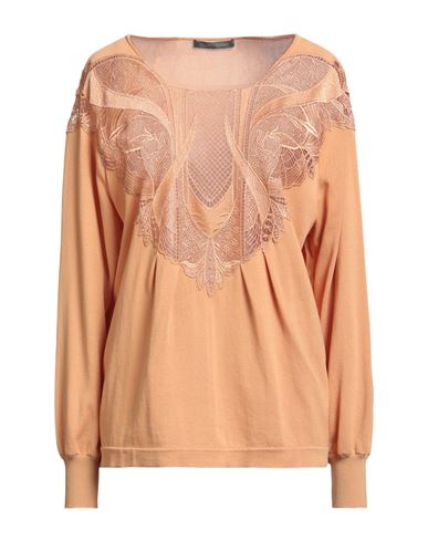 Alberta Ferretti Woman Sweater Apricot Size 4 Cotton In Brown
