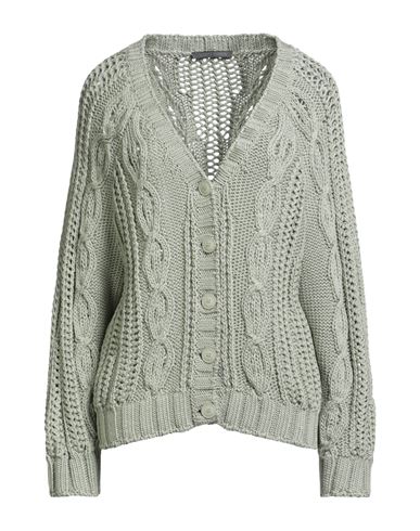 Alberta Ferretti Woman Cardigan Sage Green Size 2 Cotton In Green