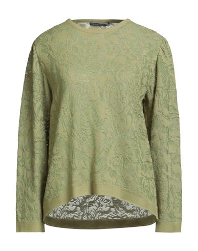 Alberta Ferretti Woman Sweater Military Green Size 4 Virgin Wool, Polyester In Green