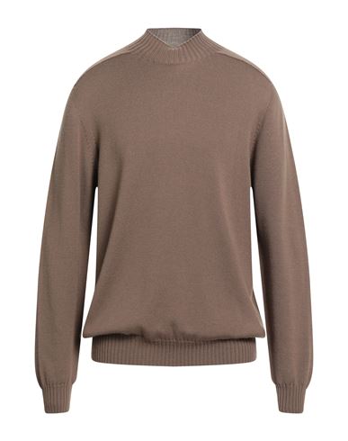 Filippo De Laurentiis Man Turtleneck Light Brown Size 46 Merino Wool In Brown