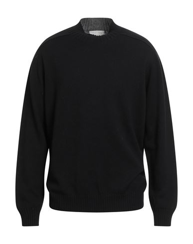 Filippo De Laurentiis Man Turtleneck Black Size 46 Merino Wool In Black