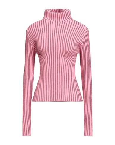 Des_phemmes Woman Turtleneck Pink Size M Polyamide, Wool, Viscose, Polyester, Cashmere In Pink