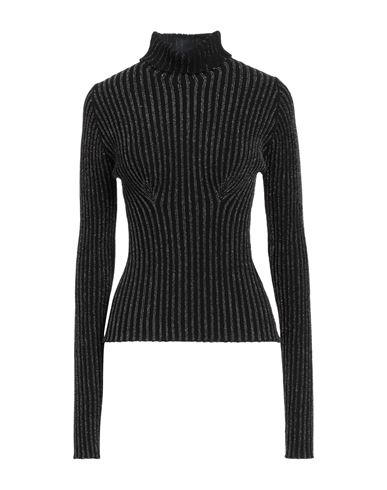 Des_phemmes Woman Turtleneck Black Size L Polyamide, Wool, Viscose, Polyester, Cashmere In Black
