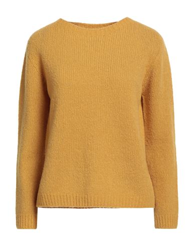 Fisico Cristina Ferrari Fisico Woman Sweater Mustard Size L Virgin Wool, Polyamide In Yellow