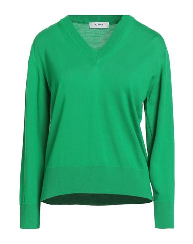 Alpha Studio Woman Sweater Light Green Size 10 Merino Wool In Green