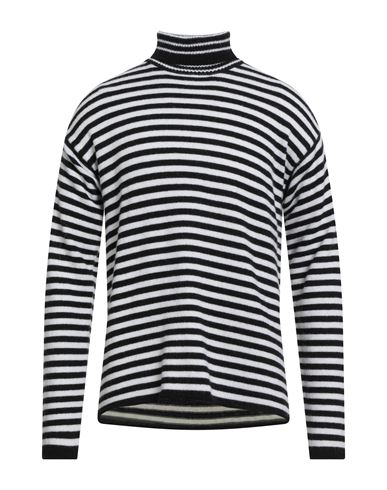 Alpha Studio Man Turtleneck Black Size 42 Wool, Viscose, Polyamide, Cashmere In Multi