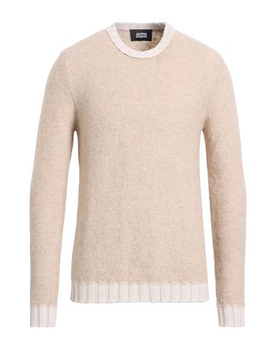 Alpha Studio Man Sweater Charcoal Size 44 Alpaca Wool, Recycled Polyamide, Polyamide, Wool In Neutral