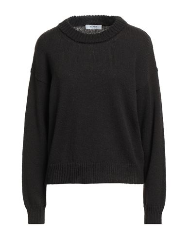 Alpha Studio Woman Sweater Dark Brown Size 10 Merino Wool
