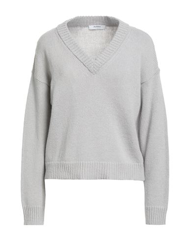 Alpha Studio Woman Sweater Light Grey Size 8 Merino Wool
