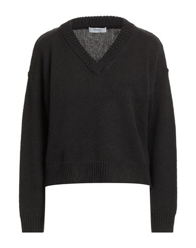 Alpha Studio Woman Sweater Dark Brown Size 10 Merino Wool