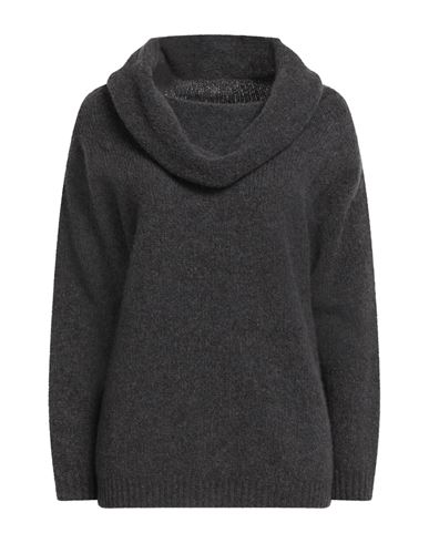 Fisico Cristina Ferrari Fisico Woman Turtleneck Charcoal Size L Virgin Wool, Polyamide In Gray