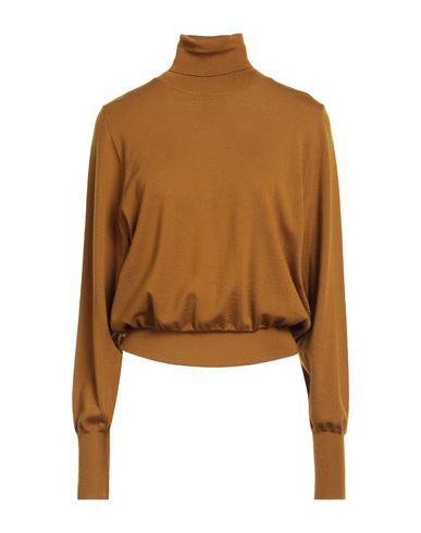 Fisico Cristina Ferrari Fisico Woman Turtleneck Mustard Size L Virgin Wool In Yellow