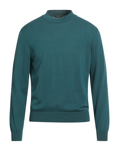 Zanone Man Sweater Deep Teal Size 44 Cotton In Green