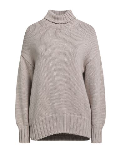 Aragona Woman Turtleneck Sand Size 6 Merino Wool