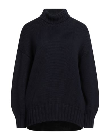 Aragona Woman Turtleneck Midnight Blue Size 8 Merino Wool In Blue