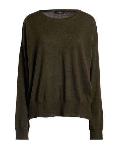 Aragona Woman Sweater Military Green Size 10 Merino Wool In Green