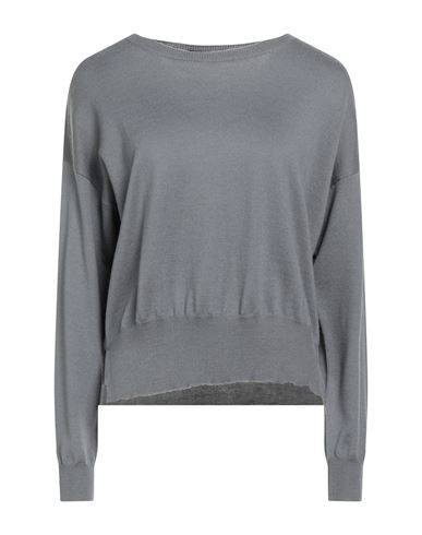 Aragona Woman Sweater Gunmetal Size 10 Merino Wool In Gray